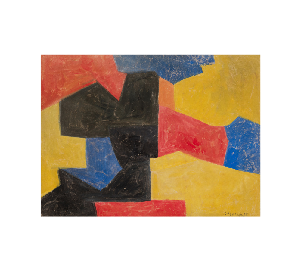 Poliakoff,-rouge,-bleu,-noir-et-jaune,-1958